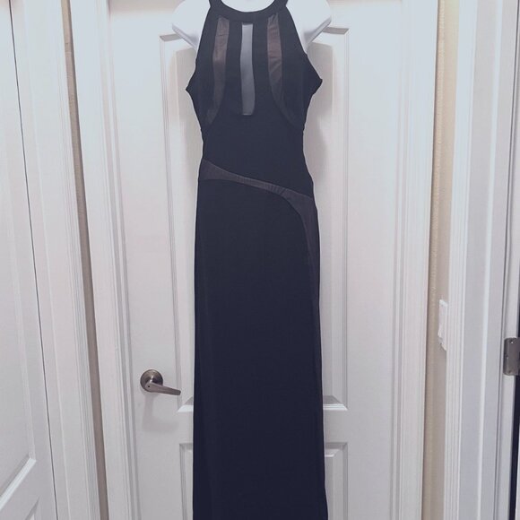 Honey & Rosie Dresses & Skirts - Honey & Rosie Long Maxie Black Sheer Dress-Formal-Size Medium-Black/Nude-Stretch